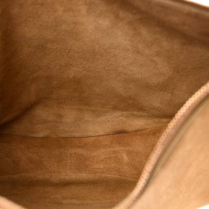 Suede Calfskin Large Lulu Shoulder Bag Beige
