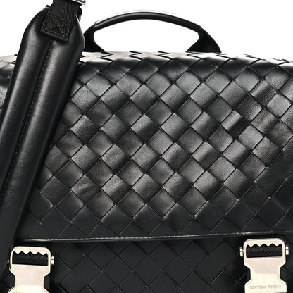 Nappa Intrecciato Postino Messenger Black