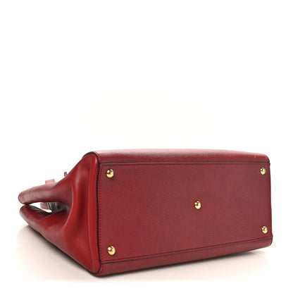 Vitello Elite Regular 2Jours Tote Rosso Scuro Ciliegia