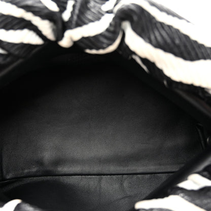 Nappa Zebra Print The Pouch Chain White Black
