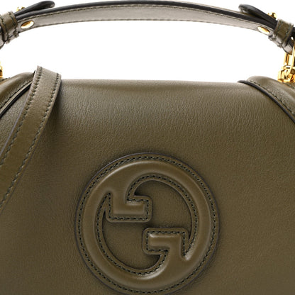 Roxy Calfskin Medium Blondie Top Handle Bag Forest Green
