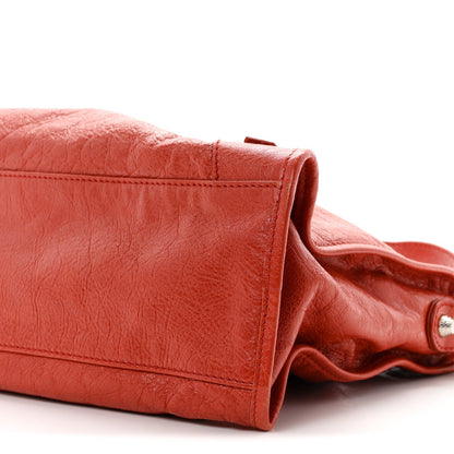 Agneau Giant 12 Silver Hardware City Rouge Ambre