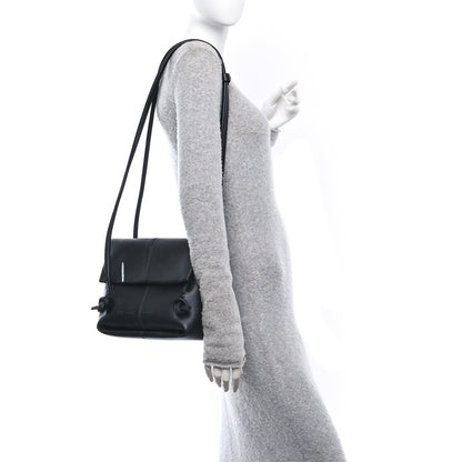Calfskin Small Falcon Shoulder Bag Black