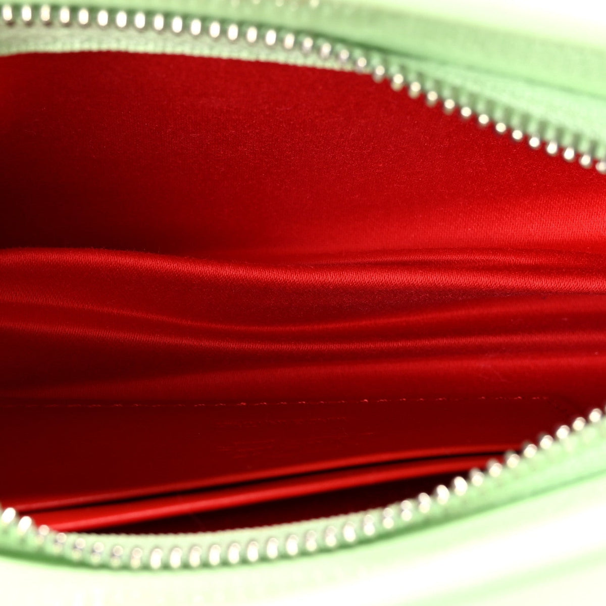 Patent Psychic Loubitwist Clutch Studio Green
