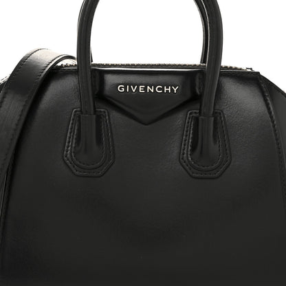 Shiny Lord Calfskin Mini Antigona Black
