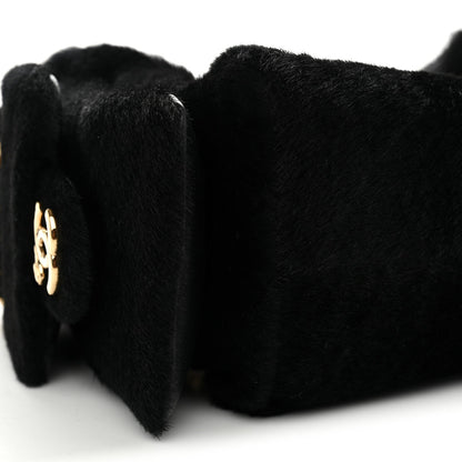 Pony Hair Mini Chanel 25 Handbag Black