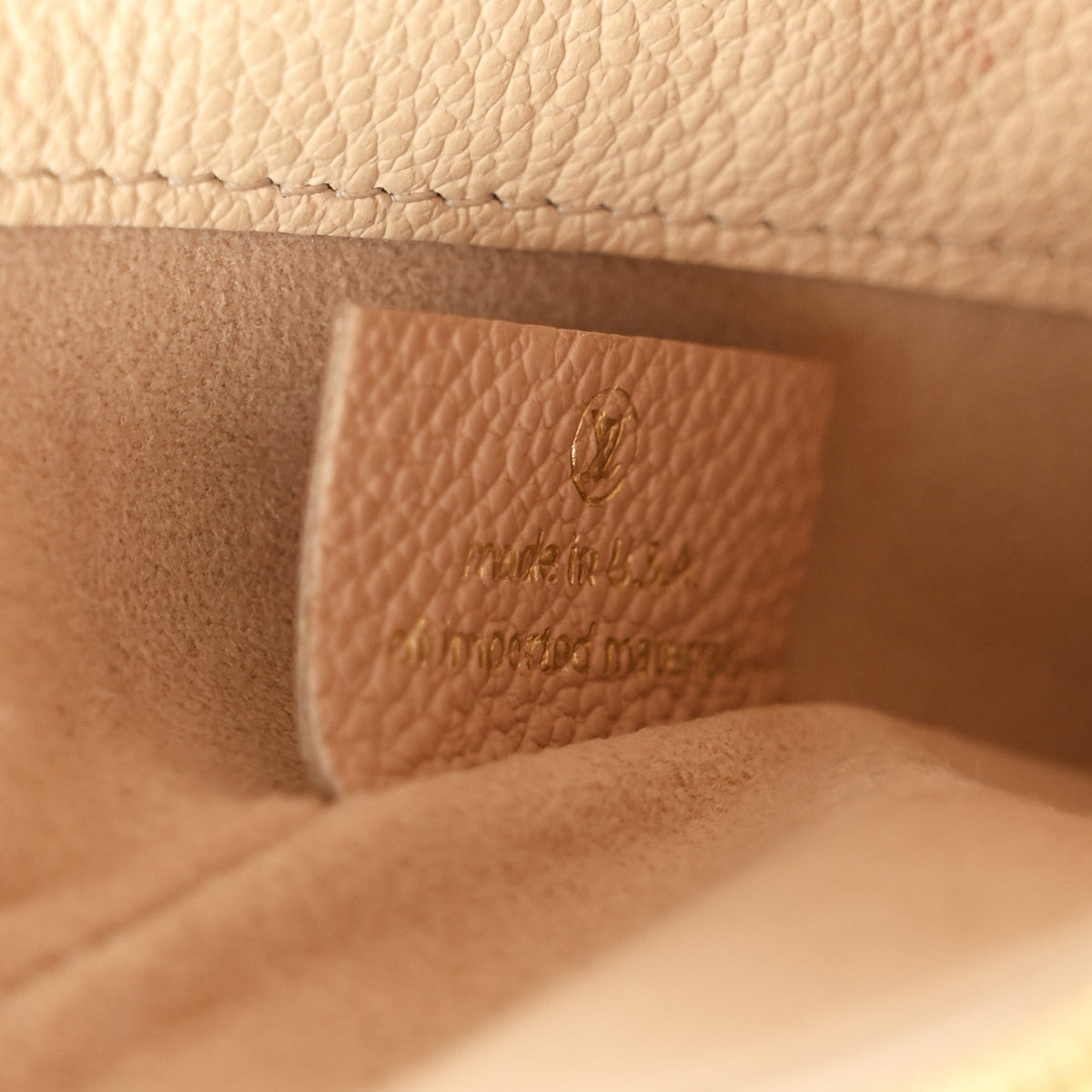 Empreinte Double Zip Pochette Beige Rose Creme