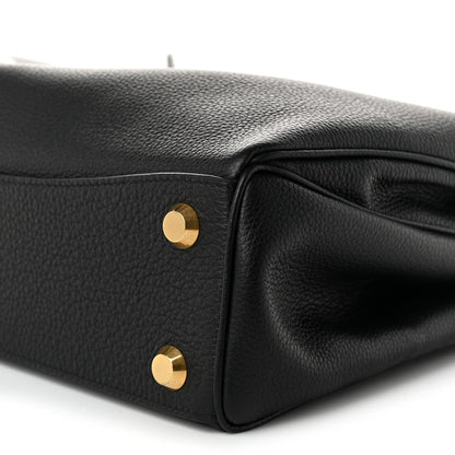 Grained Calfskin Small Rodeo Top Handle Handbag Black