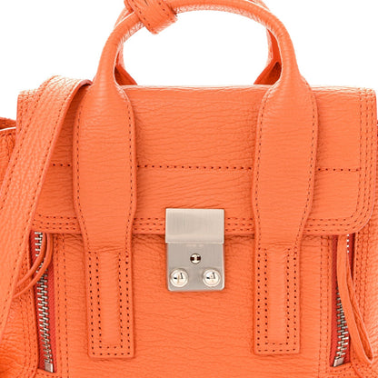 Textured Calfskin Mini Pashli Satchel Orange