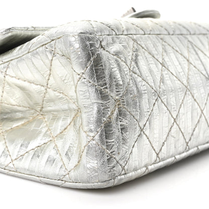 Metallic Striped Calfskin 2.55 Reissue 226 Flap Silver Silver
