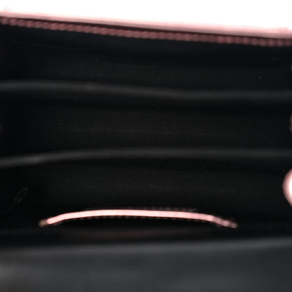 Metallic Calfskin Serpenti Forever Top Handle Rose Quartz