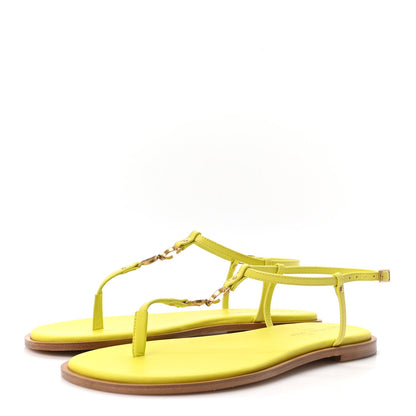 Calfskin C'est Dior Sandals 37 Yellow