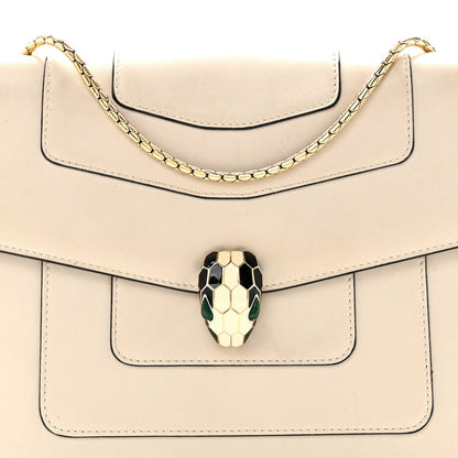 Calfskin Serpenti Forever Crossbody Bag White Agate