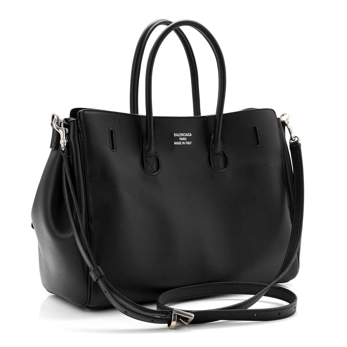 Smooth Calfskin Small Bel Air Carry All Bag Black