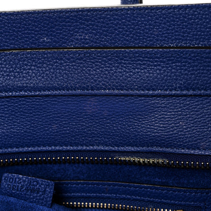 Drummed Calfskin Mini Luggage Indigo