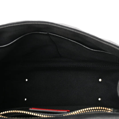 Lambskin VLTN Print Candystud Top Handle Bag Black