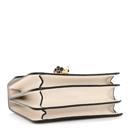 Calfskin Serpenti Forever Top Handle White