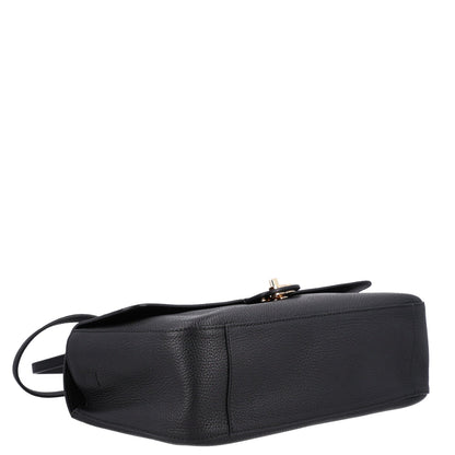 Grained Calfskin Small Souplissimo Maxi Flap Black
