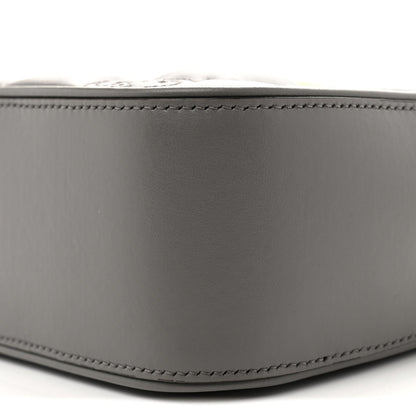 Calfskin GG Matelasse Shoulder Bag Dusty Grey Natural