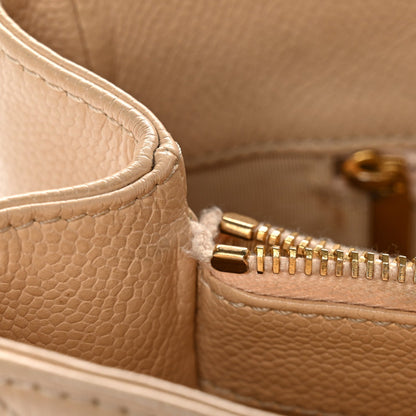 Caviar Quilted Grand Shopping Tote GST Beige