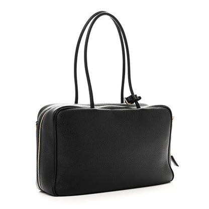 Vitello Daino Soft Large Top Handle Bag Black