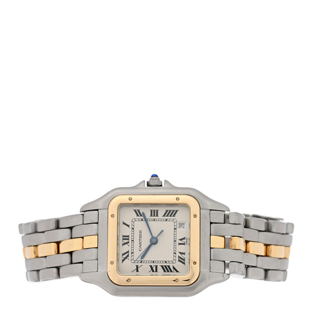 Stainless Steel 18K Yellow Gold 27mm Panthere Quartz Watch