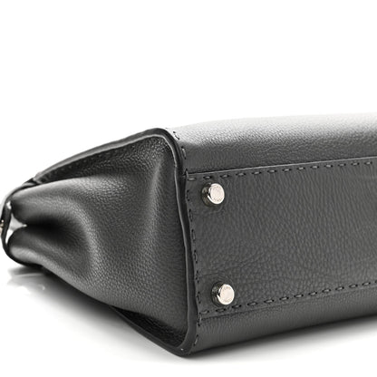 Cuoio Romano Selleria Bi-Color Medium Peekaboo Iconic Satchel Asphalt Milk