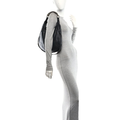 Buffalo Horn Small Mombasa Hobo Black