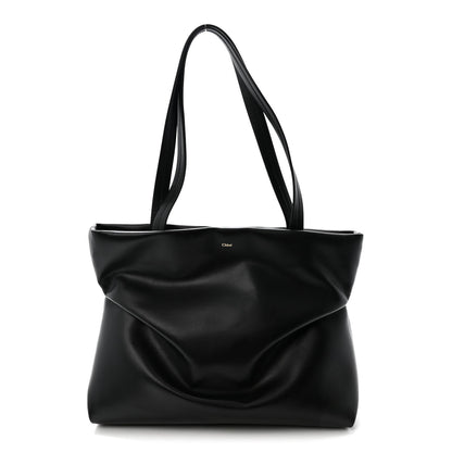 Calfskin Judy East West Tote Black