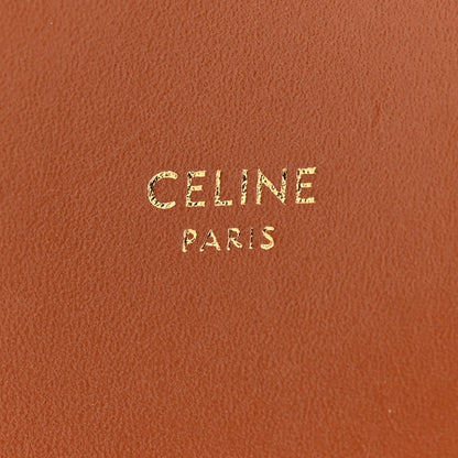 Triomphe Canvas Calfskin Micro Drawstring Bucket Bag Tan