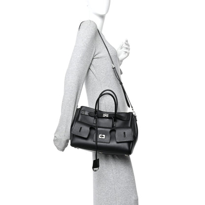 Smooth Calfskin Small Bel Air Carry All Bag Black