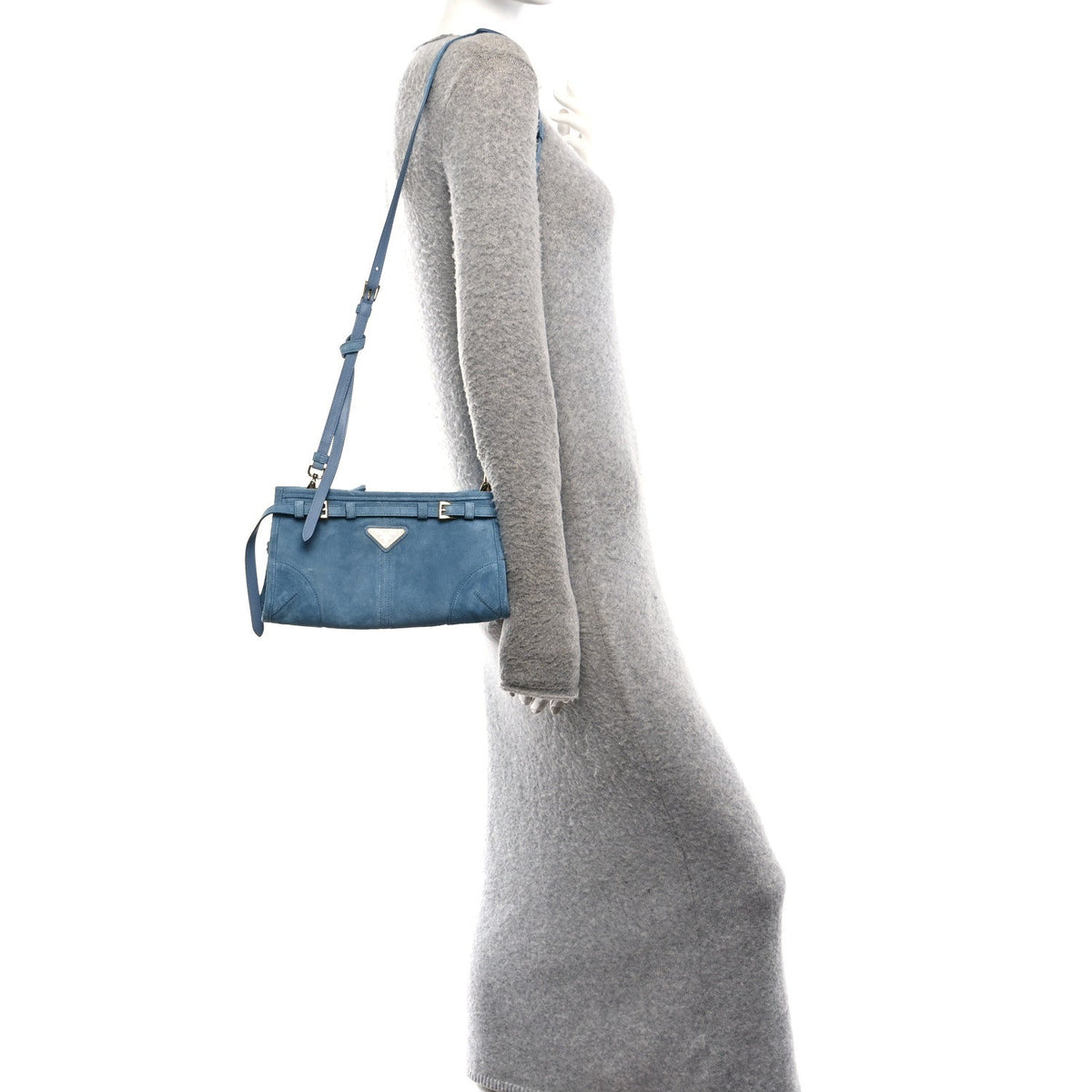 Scamosciato Triangle Small Bonnie Shoulder Bag Astrale