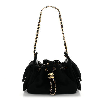 Pony Hair Mini Chanel 25 Handbag Black