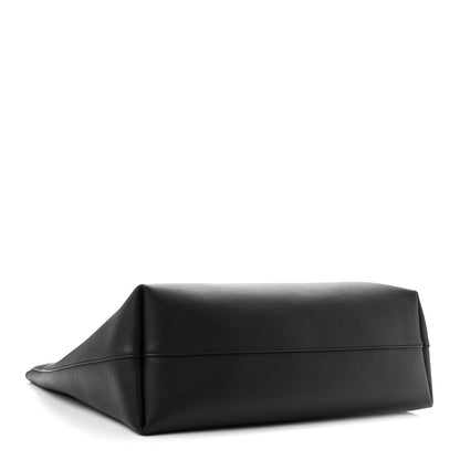 Calfskin Large Shopping Tote Black