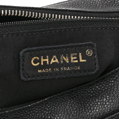 Caviar Quilted Timeless CC Shoulder Bag Black