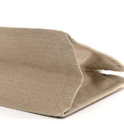 Linen Calfskin Small Rive Gauche Tote Optic White