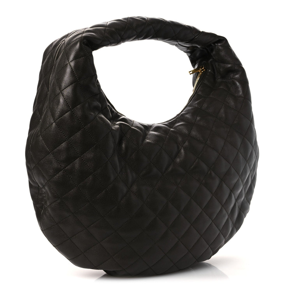 Lambskin Quilted Maxi Icare Shopping Hobo Light Musk