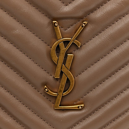 Calfskin Matelasse Monogram Lou Camera Bag Dark Beige