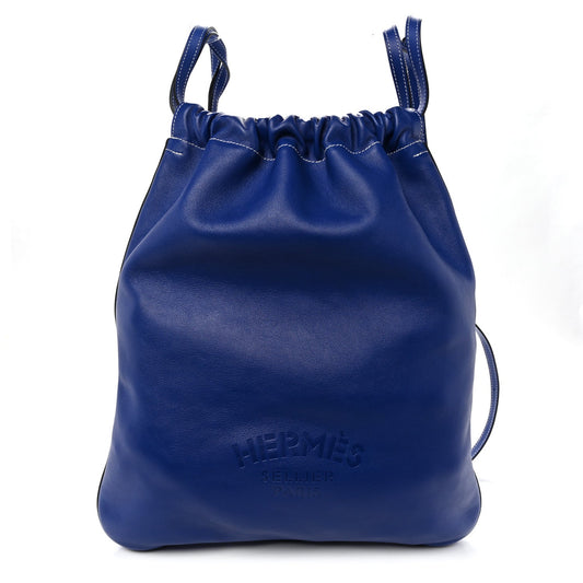 Cheri Calfskin Bridado Backpack Bleu Electrique