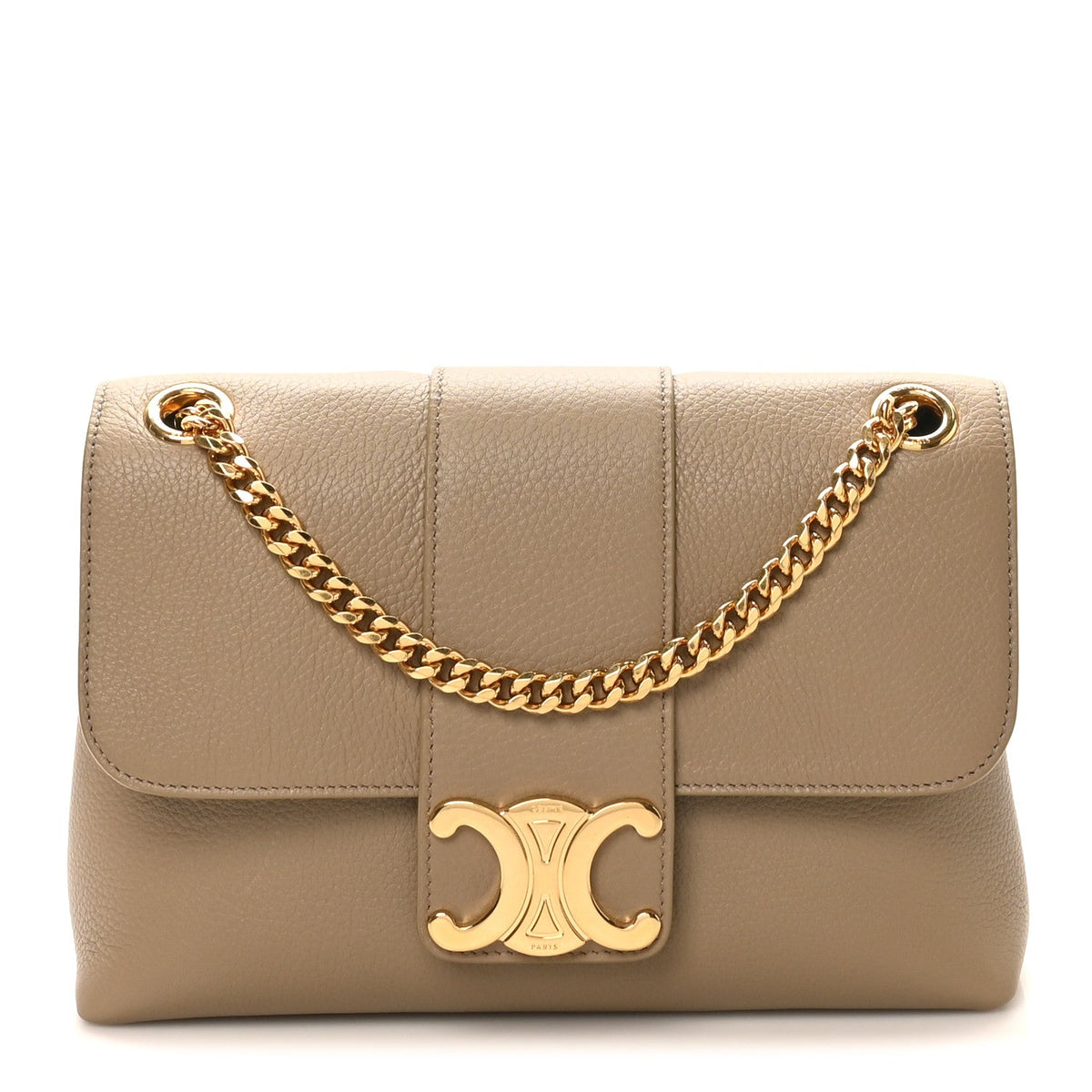 Supple Calfskin Medium Victoire Bag Brown Sepia