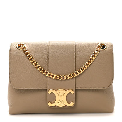 Supple Calfskin Medium Victoire Bag Brown Sepia