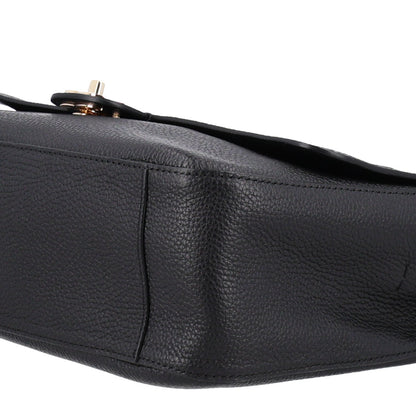 Grained Calfskin Small Souplissimo Maxi Flap Black