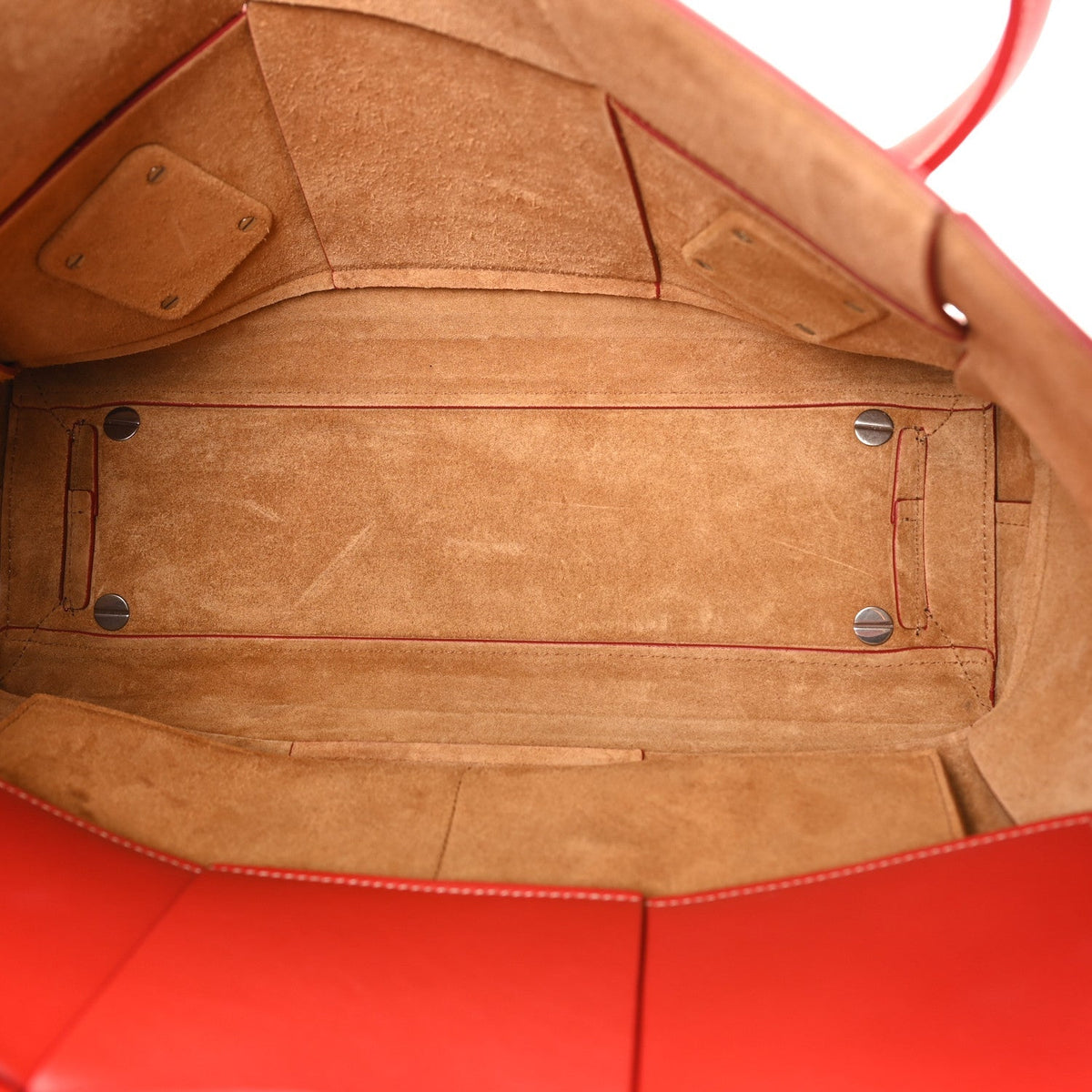 French Calfskin Maxi Intrecciato Medium Arco Red