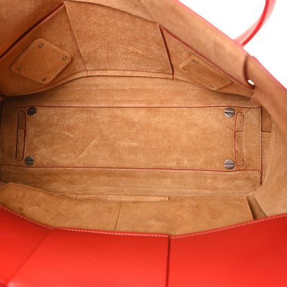 French Calfskin Maxi Intrecciato Medium Arco Red