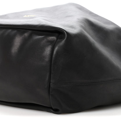 Calfskin XL Squeeze Cord Bag Black