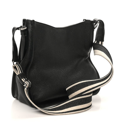 Vitello Daino Soft Hobo Messenger Bag Black