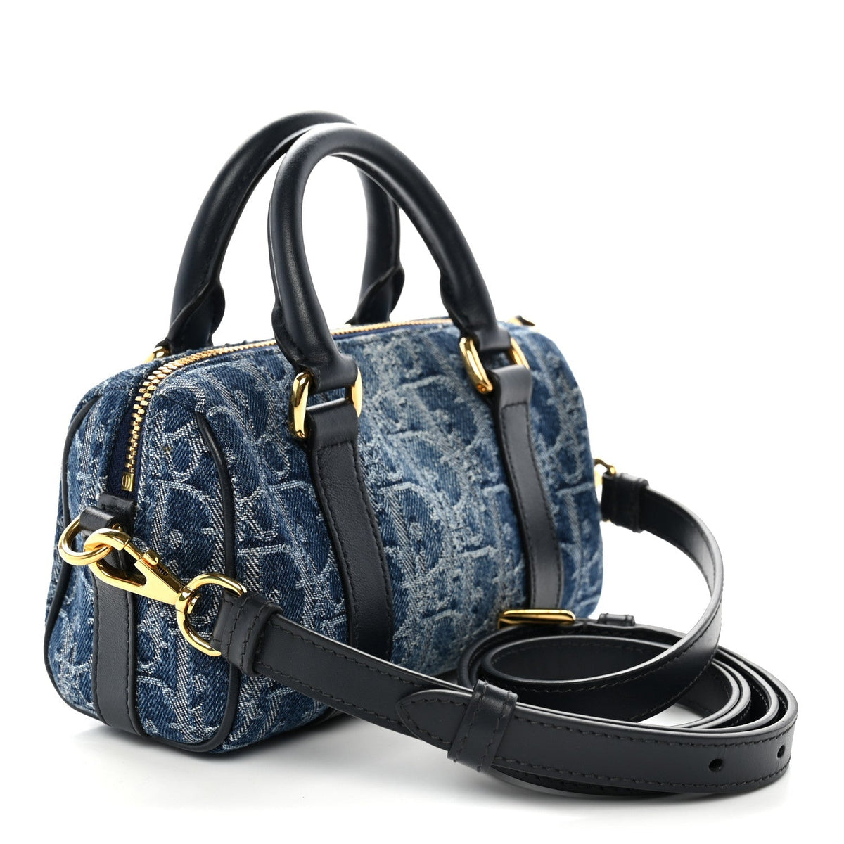 Denim Oblique Nano Groove 17 Bag Blue