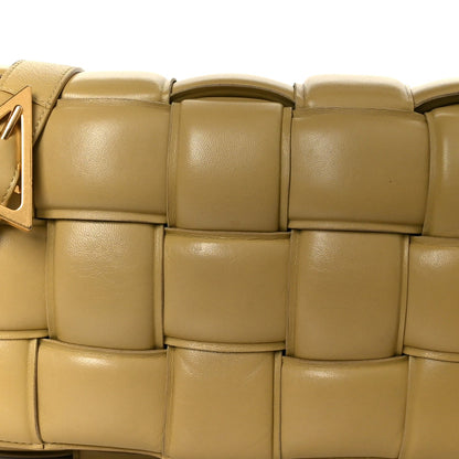 Nappa Maxi Intreccio Padded Cassette Crossbody Bag Tapioca