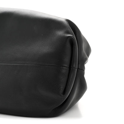 Smooth Butter Calf The Pouch Oversized Clutch Black