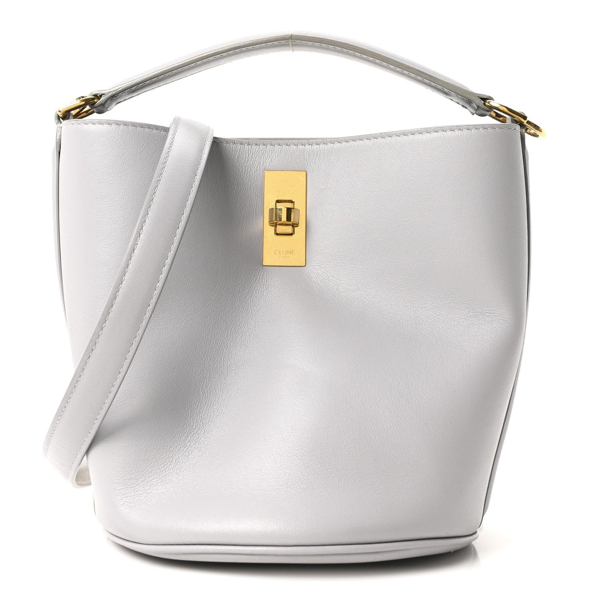 Smooth Calfskin Bucket 16 Bag Light Grey